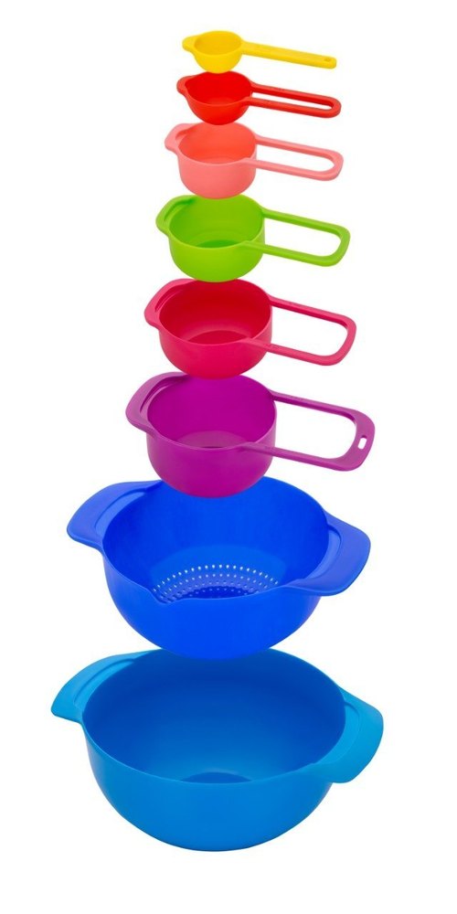 8 Pcs Smart Plastic Measuring Bowl Set, For Kitchen img