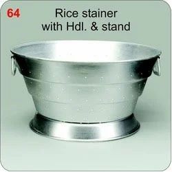 Aluminium Rice Strainer with Handle and Stand