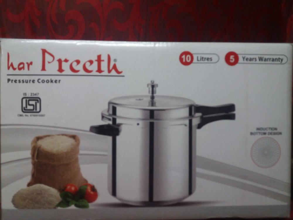Silver Pressure Cooker, For Cooking, Size: 1l -12l