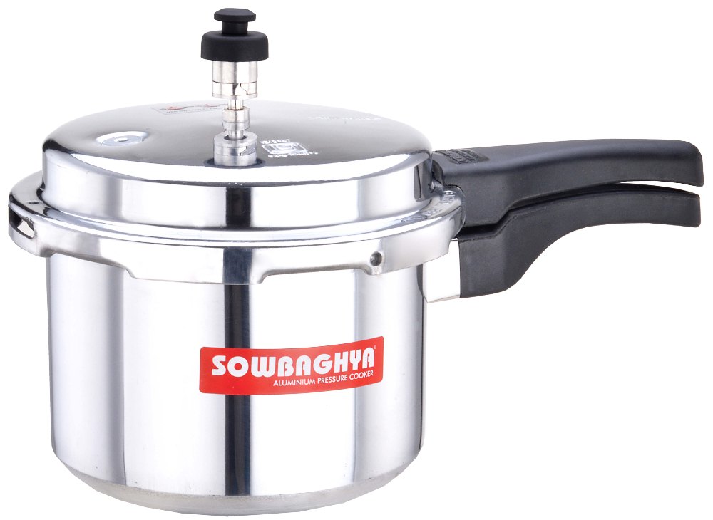Sowbaghya 3 Lit Elite Aluminum Pressure Cooker for Home