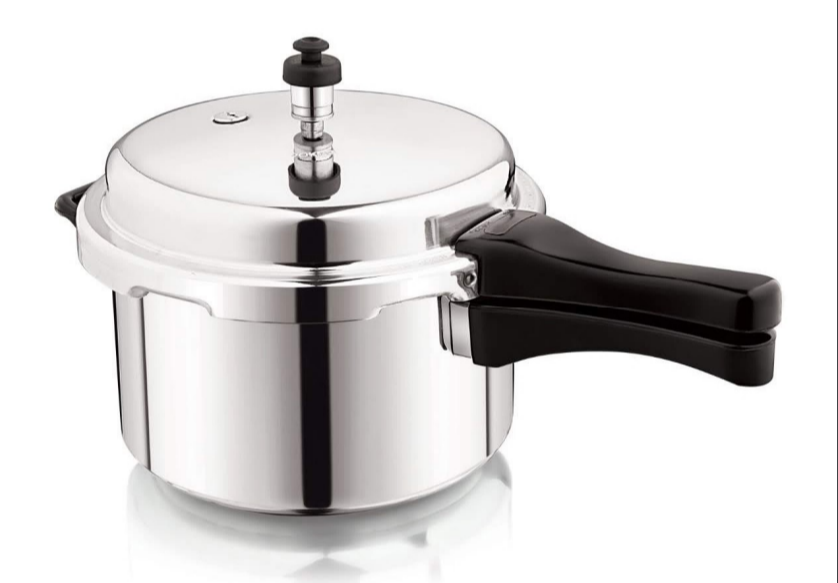 Silver Surya Ananad 3 Liter Wrought Aluminum Pressure Cooker, For Home, Size: 9 Inch (d)