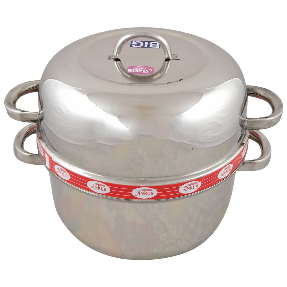 Silver Stainless Steel Rice Cooker, For House And Hotel, Capacity: 1500ml