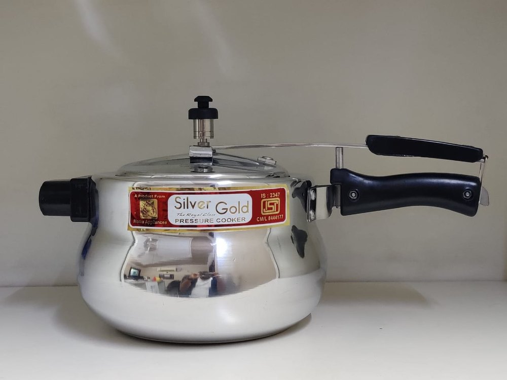 Silver, metro Silver SS-7 Handi Shape Cooker, For Home, Capacity: 3, 5 Liter img
