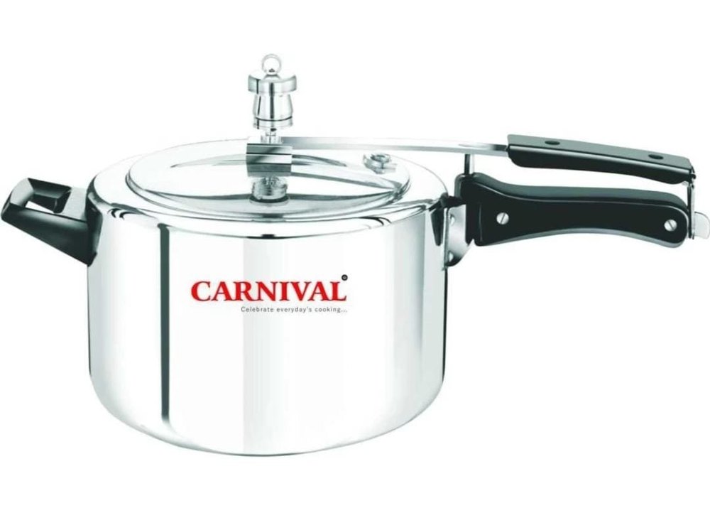 Silver Aluminium Carnival Regular 3.5 ltr Induction Pressure Cooker, For Restaurant