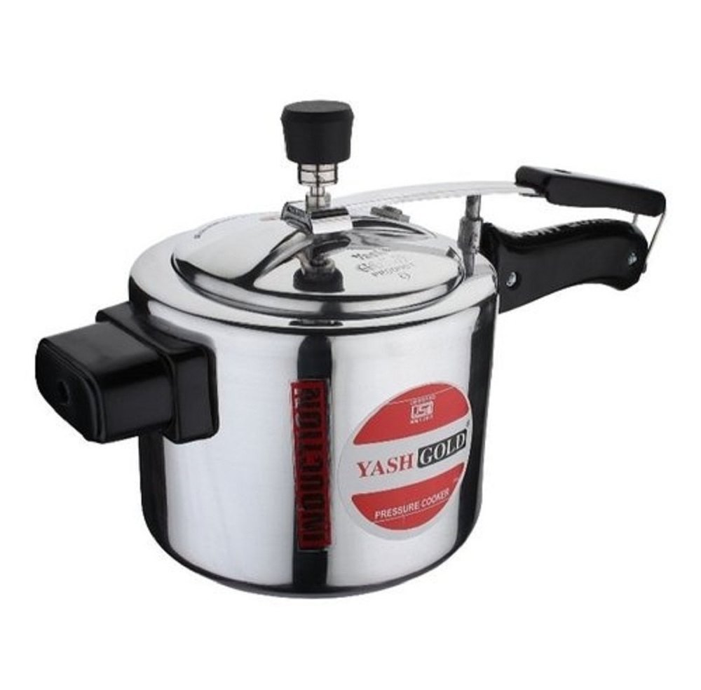 Silver Aluminium Yash Gold Regular Induction Pressure Cooker, For Kitchen, Capacity: 5 L