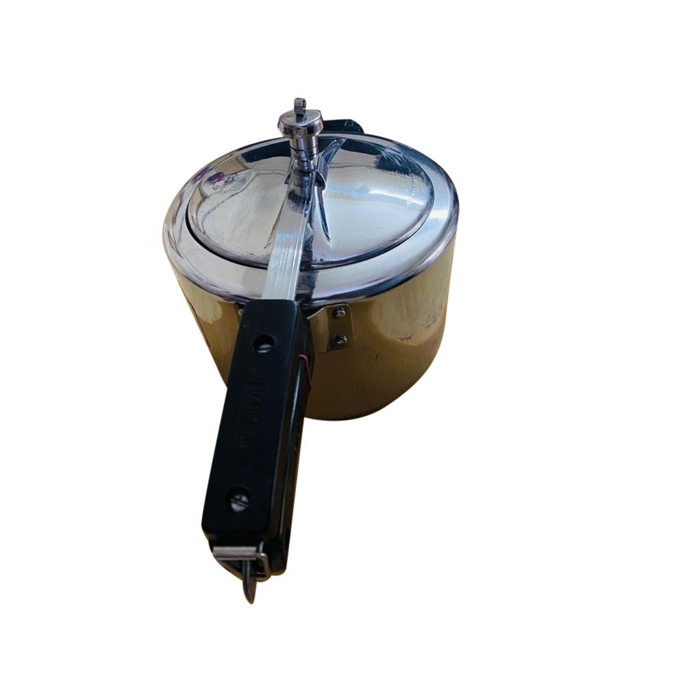 Silver 5 Litre Induction Base Aluminium Pressure Cooker, For Home