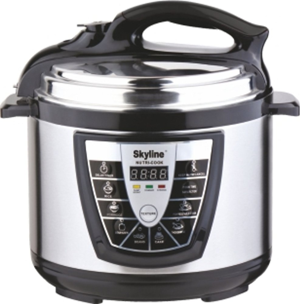 Skyline Black Digital Pressure Cooker Nutri Cook VTL-9032, For Home, Size: 6LTRS