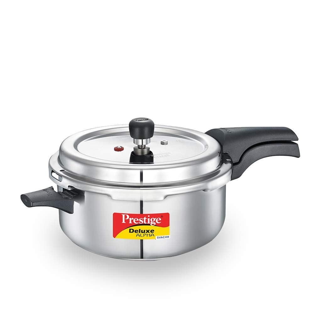 Stainless Steel Outer Lid Prestige Nonstick Pressure Cookers, Size: Medium img