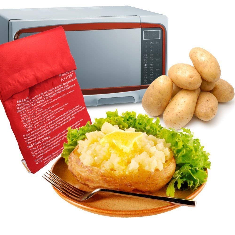 Tallin Red Microwave Potato Cooking Bag Cooker For Boil Potato In Microwave Without Water