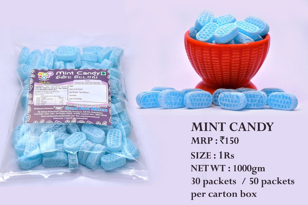 koo koo blue or white Mint Candy, Packaging Type: Packet, Packaging Size: 1kg