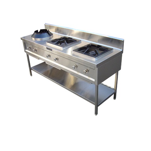 New 3 Three Burner Stainless Steel Cooking Range