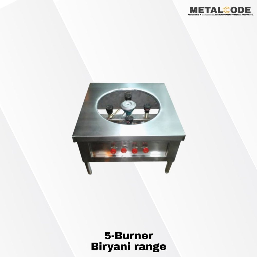 Metalcode LPG Ss 5 burner biryani range, For Commercial