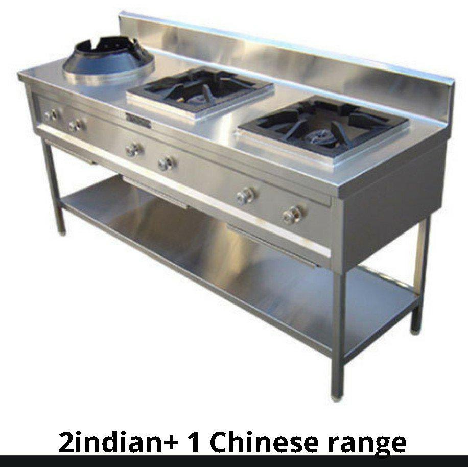 LPG Commercial Cooking Range Double Burner Gas Bhatti