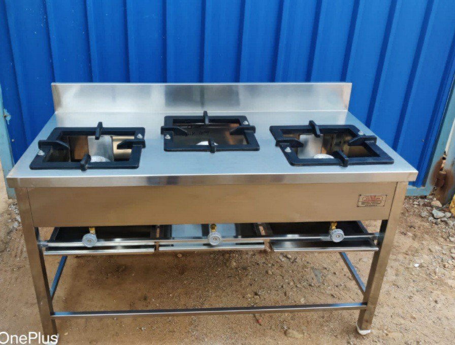 Stainless Steel Cooking Range, Model Name/Number: Asv B1, Size: 160x60x85+15 cm