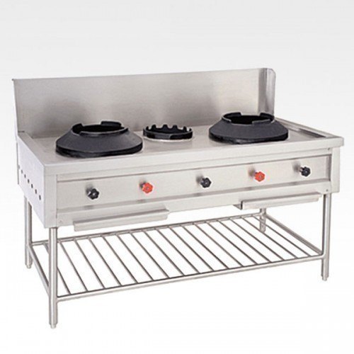 Single Or Double Stainless Steel SS Unitech Two Burner Indian Cooking Range, For Hotel, Model Name/Number: CR023
