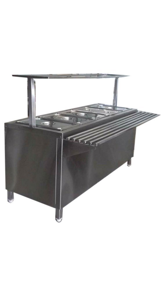 Stainless Steel Rectangular Hot Bain Marie Counter, For Restaurant