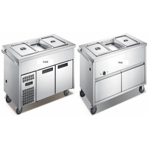 Stainless Steel Cold Hot Bain Marie Counter