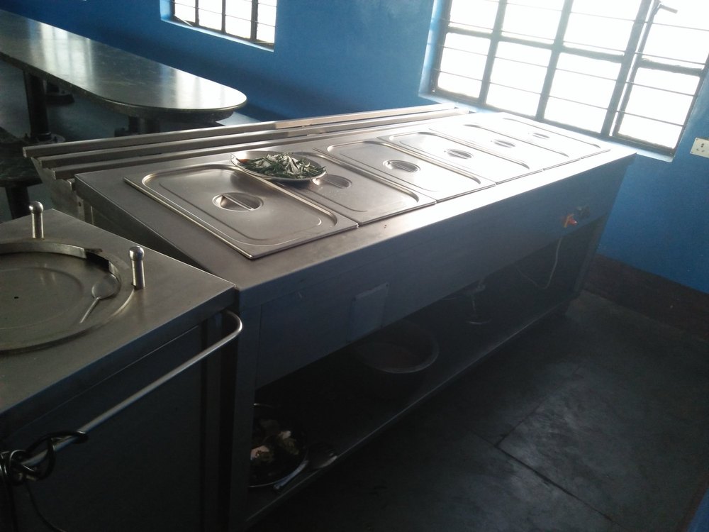 Metal Hot Bain Marie Counter, For Commercial