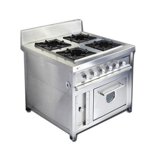 Alisha Four Burner Cooking Range, For Commercial, Capacity: 0-100 Kg