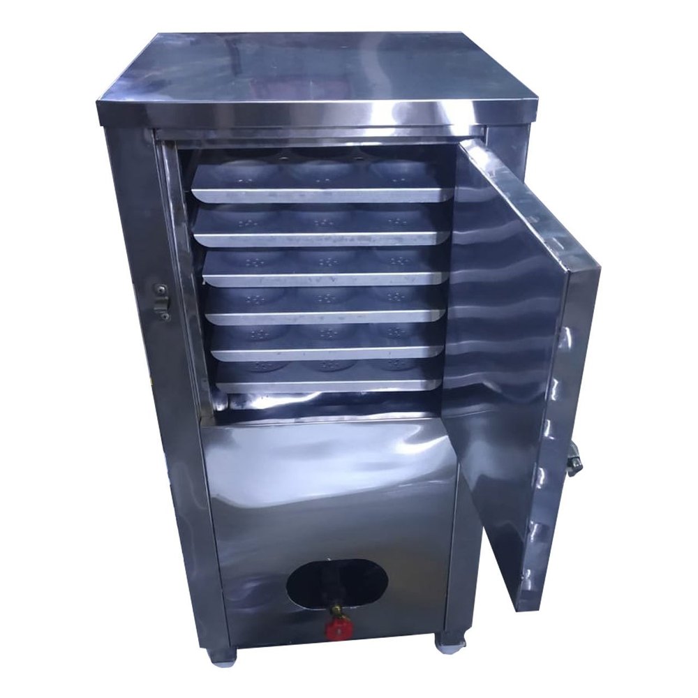 Commercial Food Warmer Stainless Steel Gas Idli Steamer, For Restaurant
