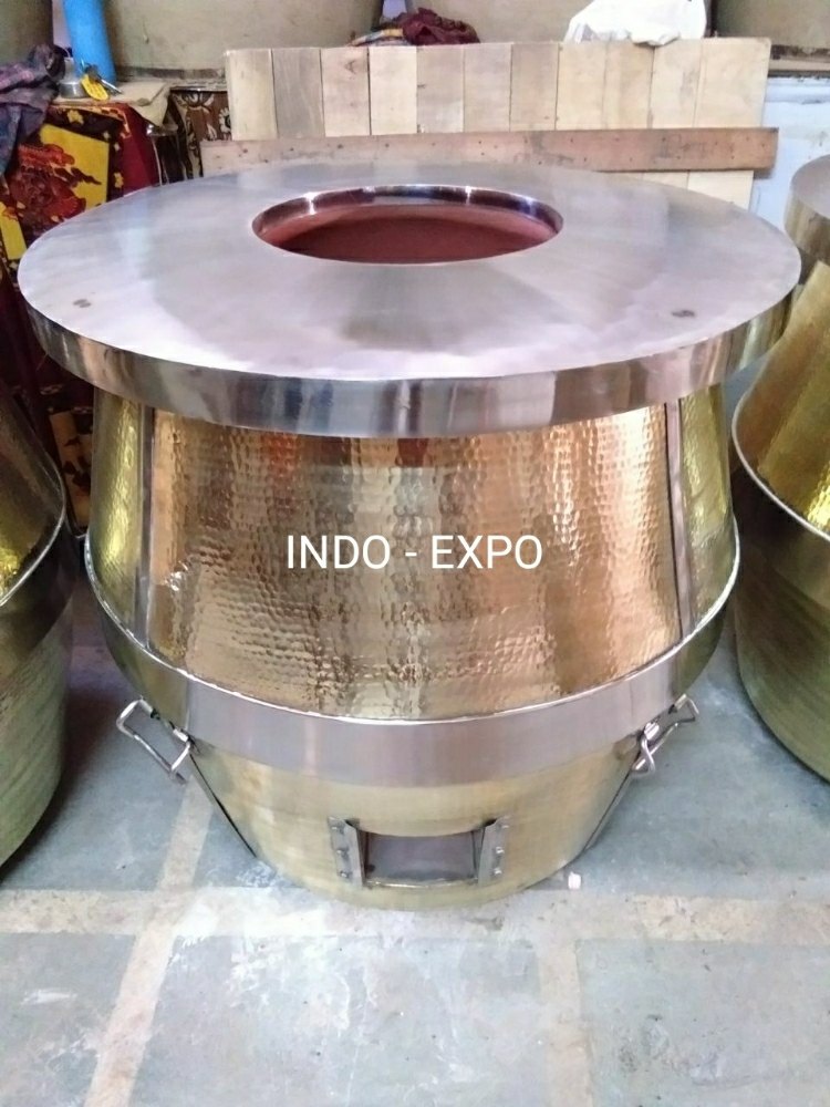 Indo expo 1 Copper Hammered Tandoor, For Restaurant, Capacity: 150 Litre