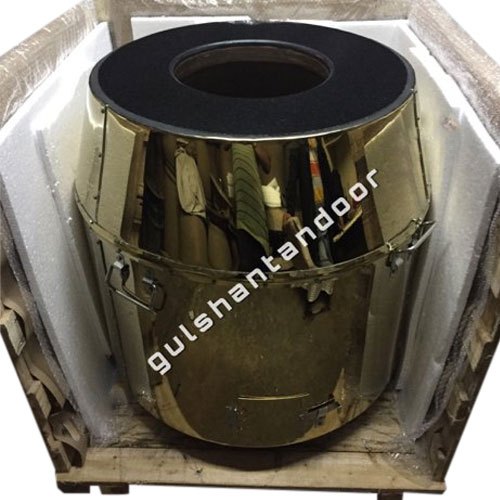 Round Marble Top Brass Tandoor, For Hotel, Capacity: 15-20 Roti Per Minute