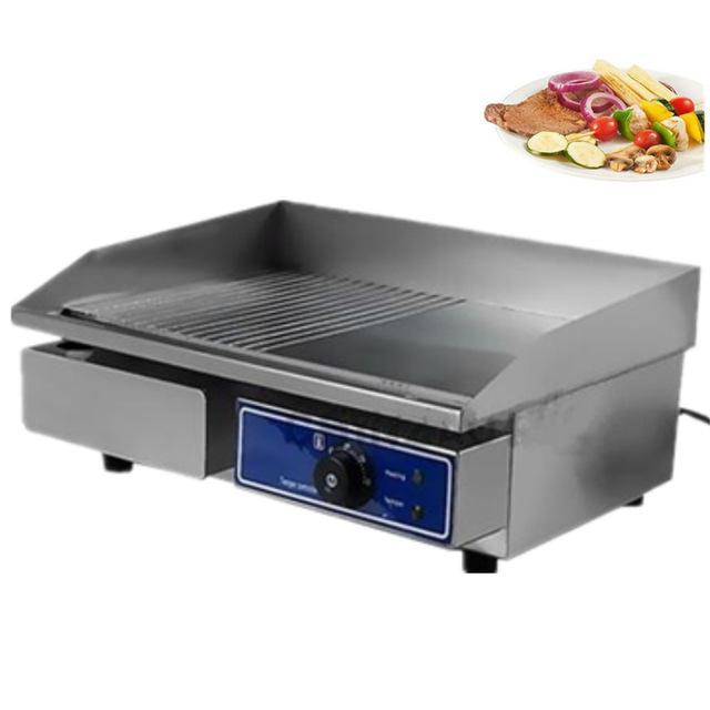 Stainless Steel Pacific Half Grooved Hot Plate Grill Machine