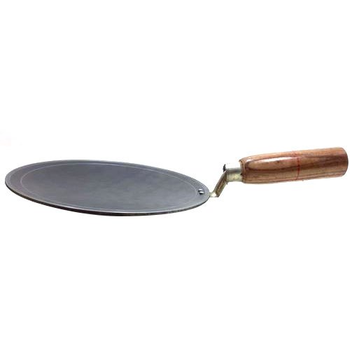 Looks Good Black 10 Inch Wooden Handle Tawa, For Home