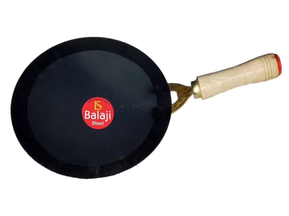 Balaji Steel Black Iron Chappati/Roti Tawa, For Home, Size: 9 To 12 Inch
