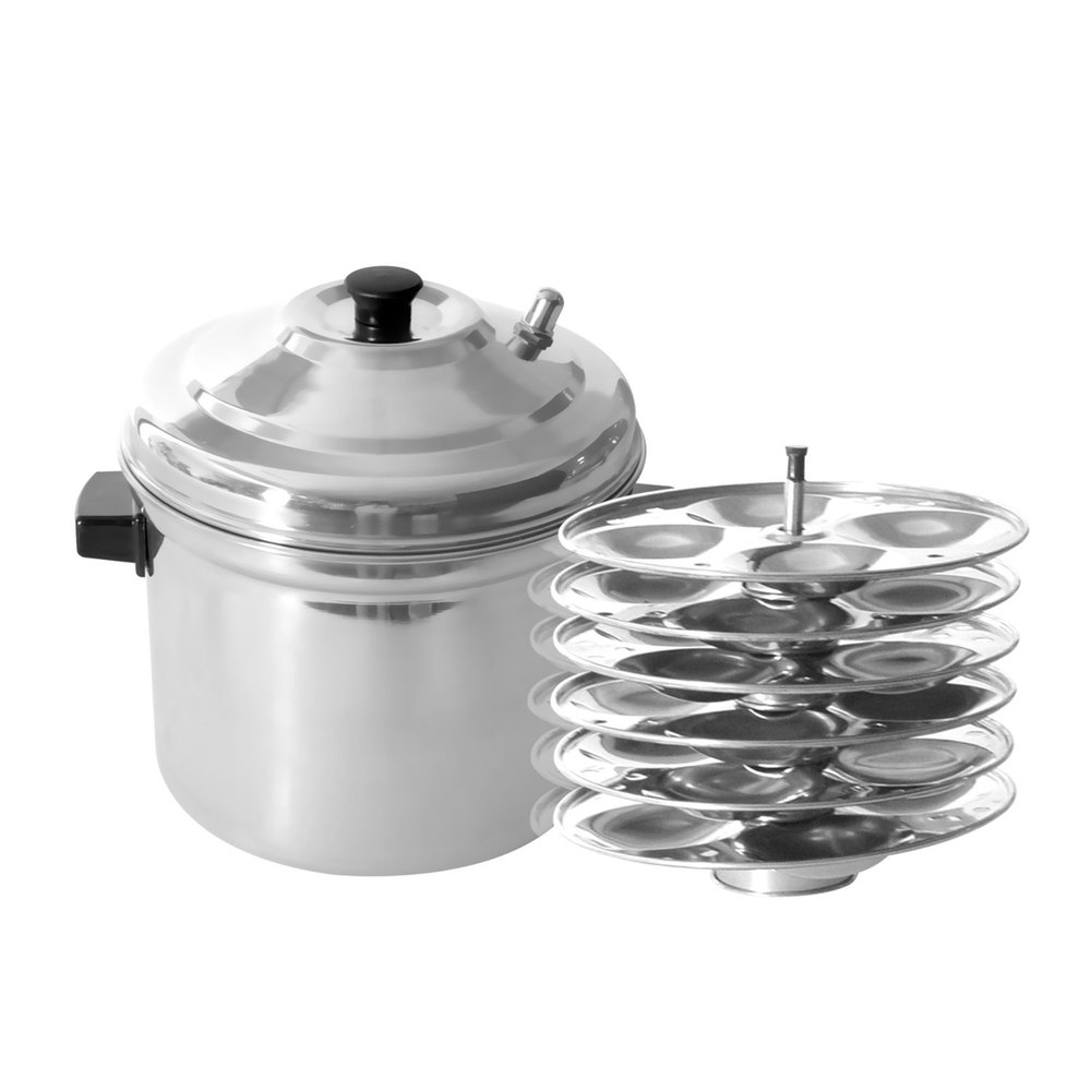 Stainless Steel IDLY VESSEL 6 PLATE 24 IDLIES, For Home
