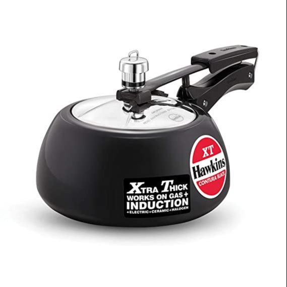 Hawkins Contura Black XT Induction Compatible Hard Anodized & Stainless Steel , 2 Litre, (CXT20)