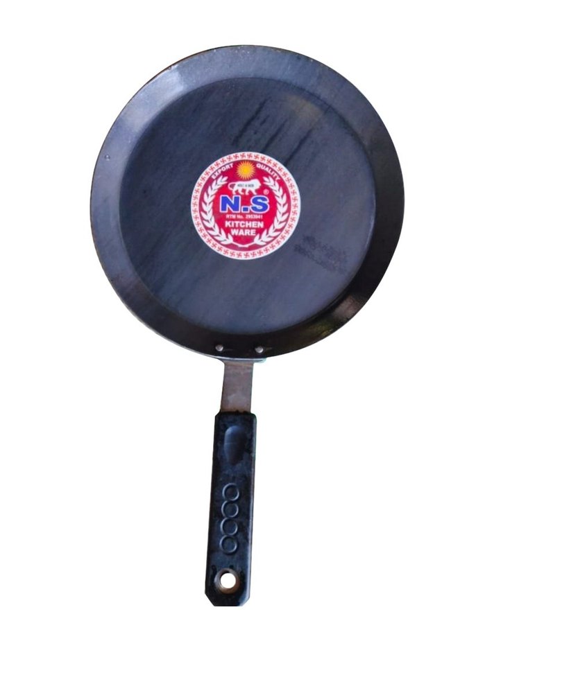 N S Black Iron Induction Base Dosa Tawa, Size: 10 Inch img