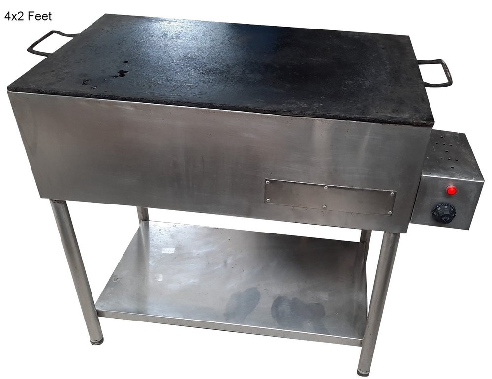 Silver Stainless Steel Commercial Electric Dosa Maker Tawa, For Hotel, Size: 4x2 Feet img