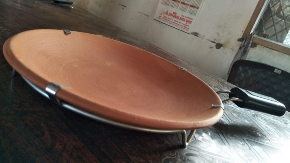Red Clay Tawa With Handle, for Home