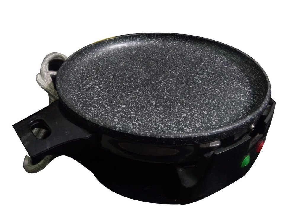 Black Cast Iron Round Electric Tawa, For kitchen, Size: 8 Inch img