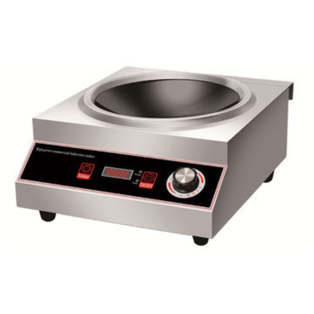 HET Stainless Steel Commercial Chinese Wok Induction, For Fast Food And Restaurant