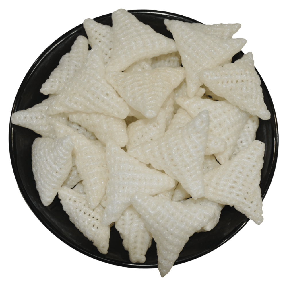 Papad White Triangle 3D Fryums