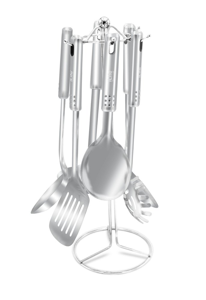 iLife 7 Pieces Stainless Steel Cooking Utensil Set, For Kitchen