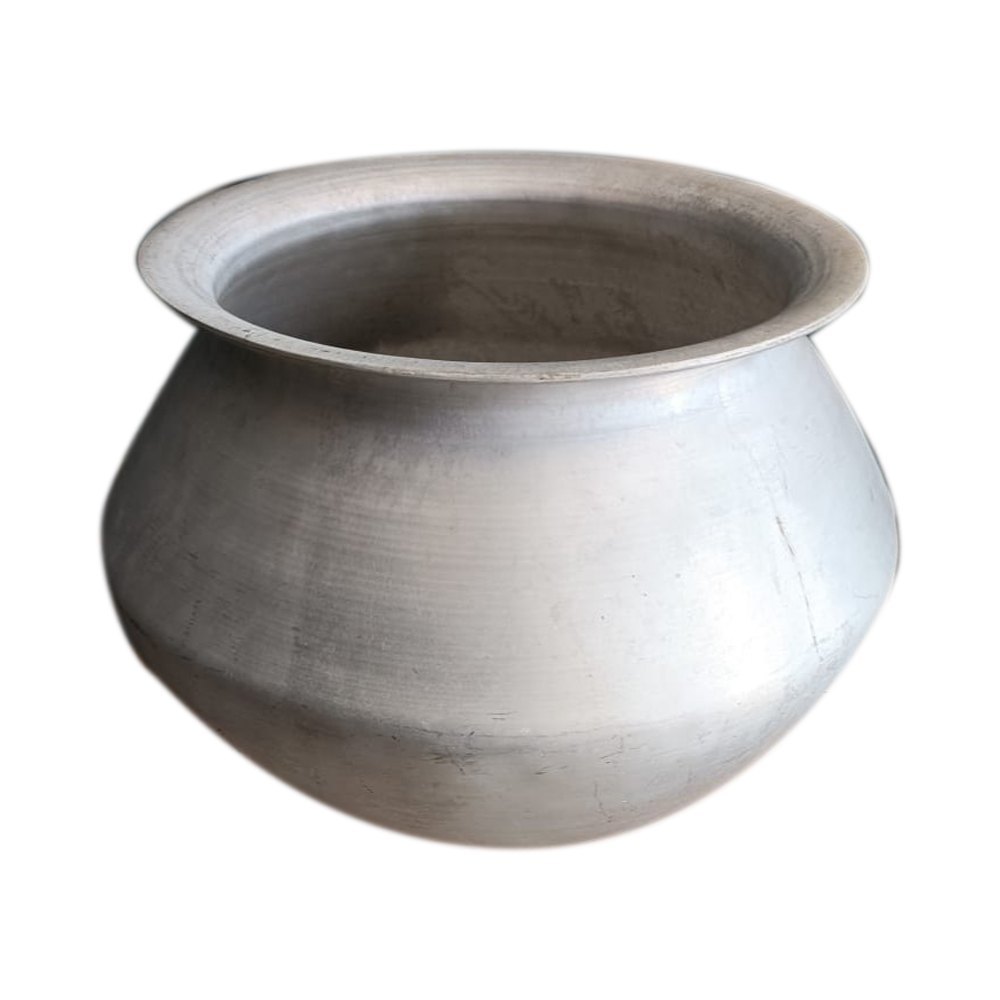 Silver Aluminium Round Handi, Capacity: 16 Liter, Size: 12x10 Inch