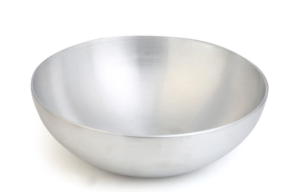 DMI Silver Aluminium Round Bottom Kadai Without Handle, For Home, Size: 6 Inch