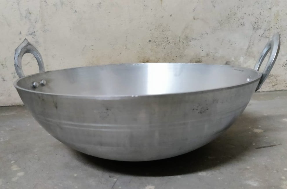 Aluminium Polished Handle Kadai, Capacity: 1 Liter, Size: 15
