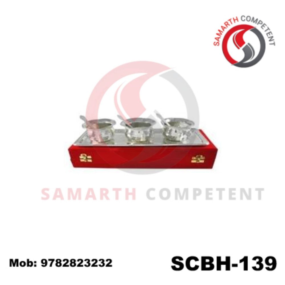 SAMARTH COMPETENT Oval Silver Plated Brass Handi img