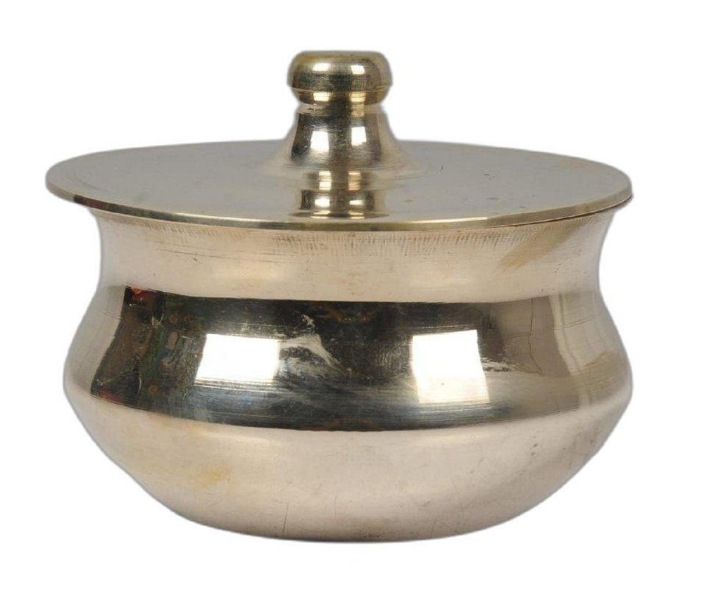 Golden Round 14cm Bronze Kitchen Handi, Size: 14 cm (diameter), Capacity: 1 L img