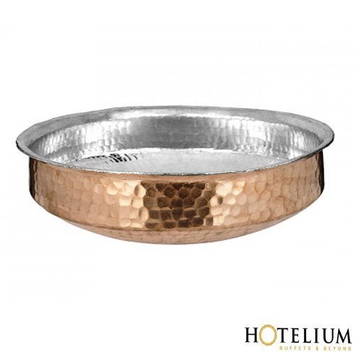 Hotelium Round Pure Copper Lagan - Heavy Base