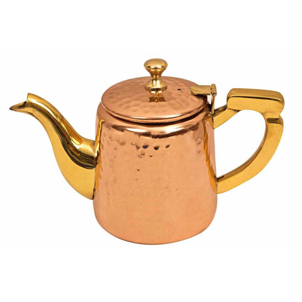 Natural Round Copper Tea Kettle, For Restaurant img