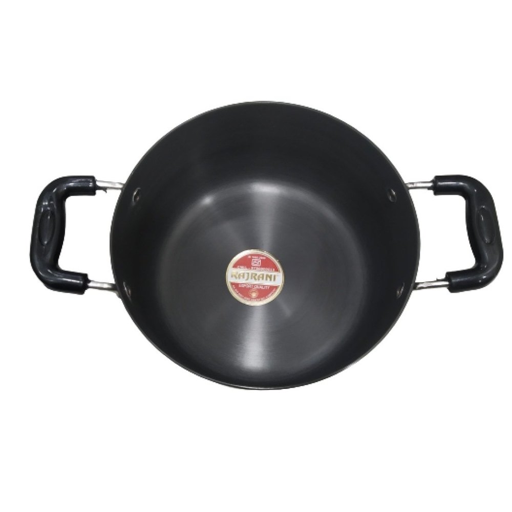 Aluminium Round hard anodized stupan/ stock pot with steel lid, Capacity: 1 Ltr To 5ltr, Size: 1 To 5