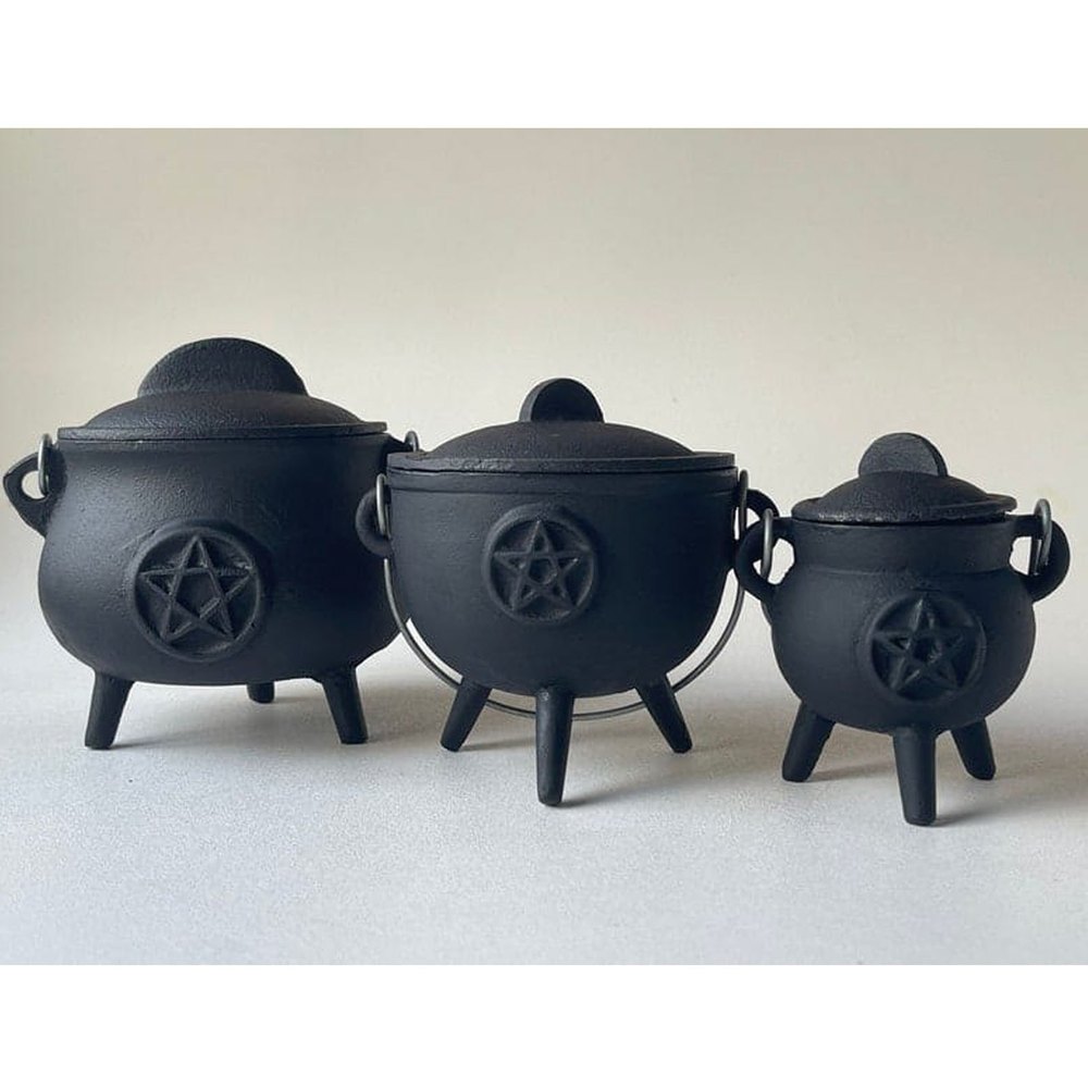 Black Cast Iron Pot/cauldron Set