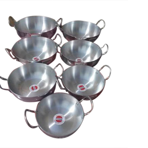 Silver Aluminium Kadhai Sets, For Kitchenware