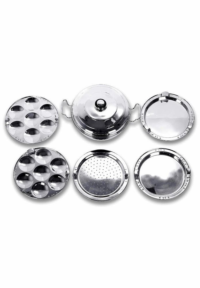 Stainless Steel Multi Kadhai (Induction Friendly) With 5 Plates Set