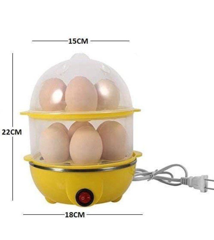 Plastic Silver Double Egg Boiler, For 100 To 1000, Input Power Supply: 1 Hours Aaprox